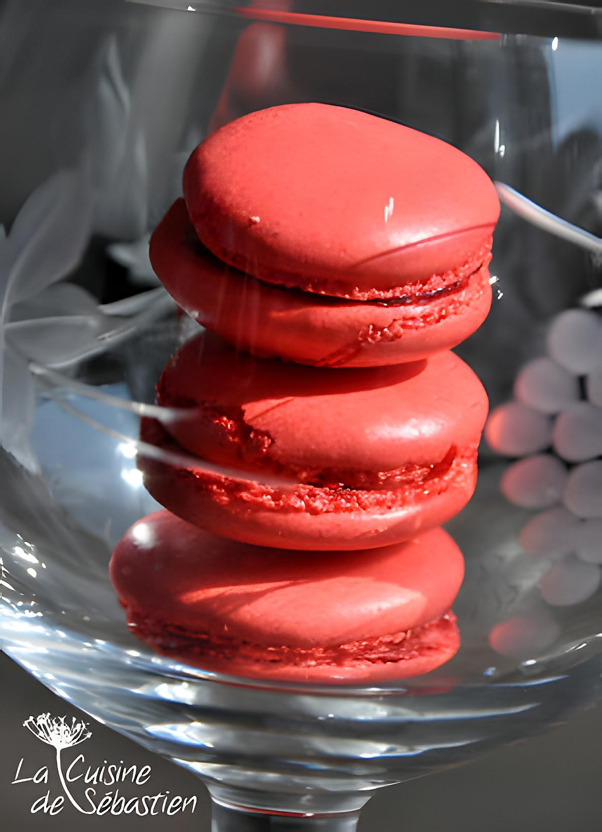 recette Macarons framboise