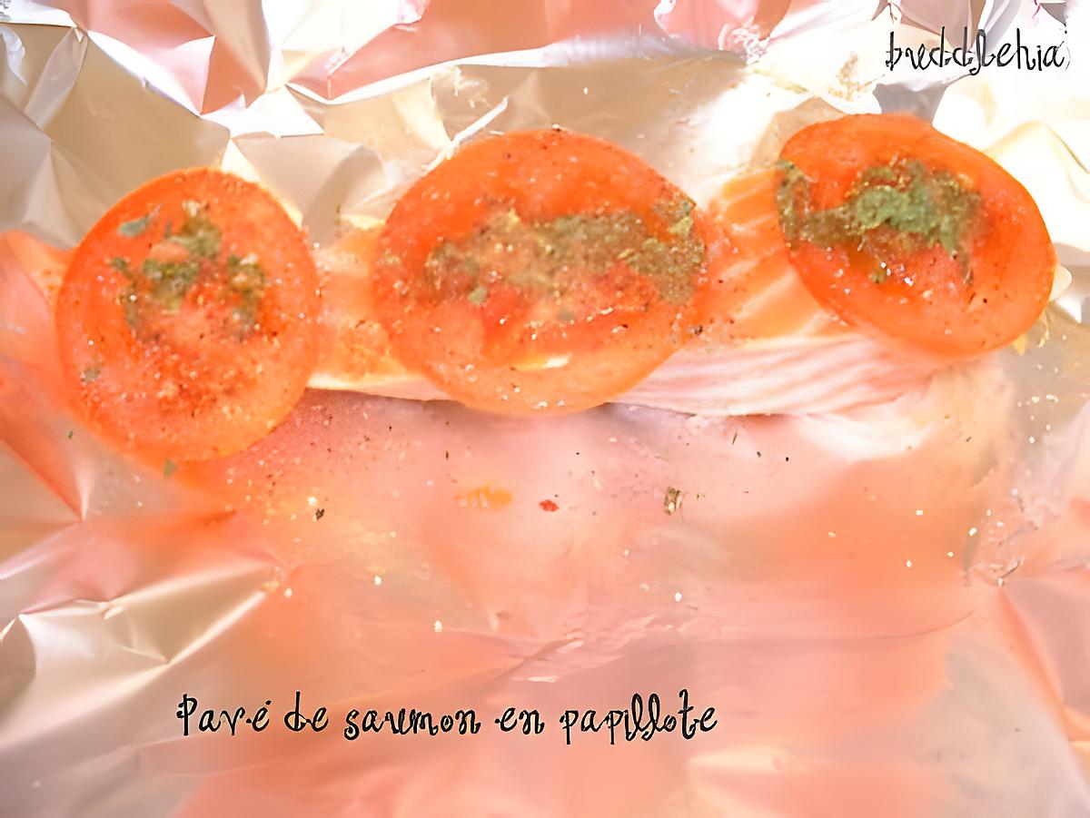 recette Pavé de saumon en papillote