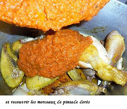 recette Pintade à la catalane