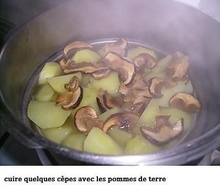 recette Purée de pommes de terre aux cèpes