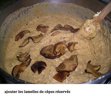 recette Purée de pommes de terre aux cèpes