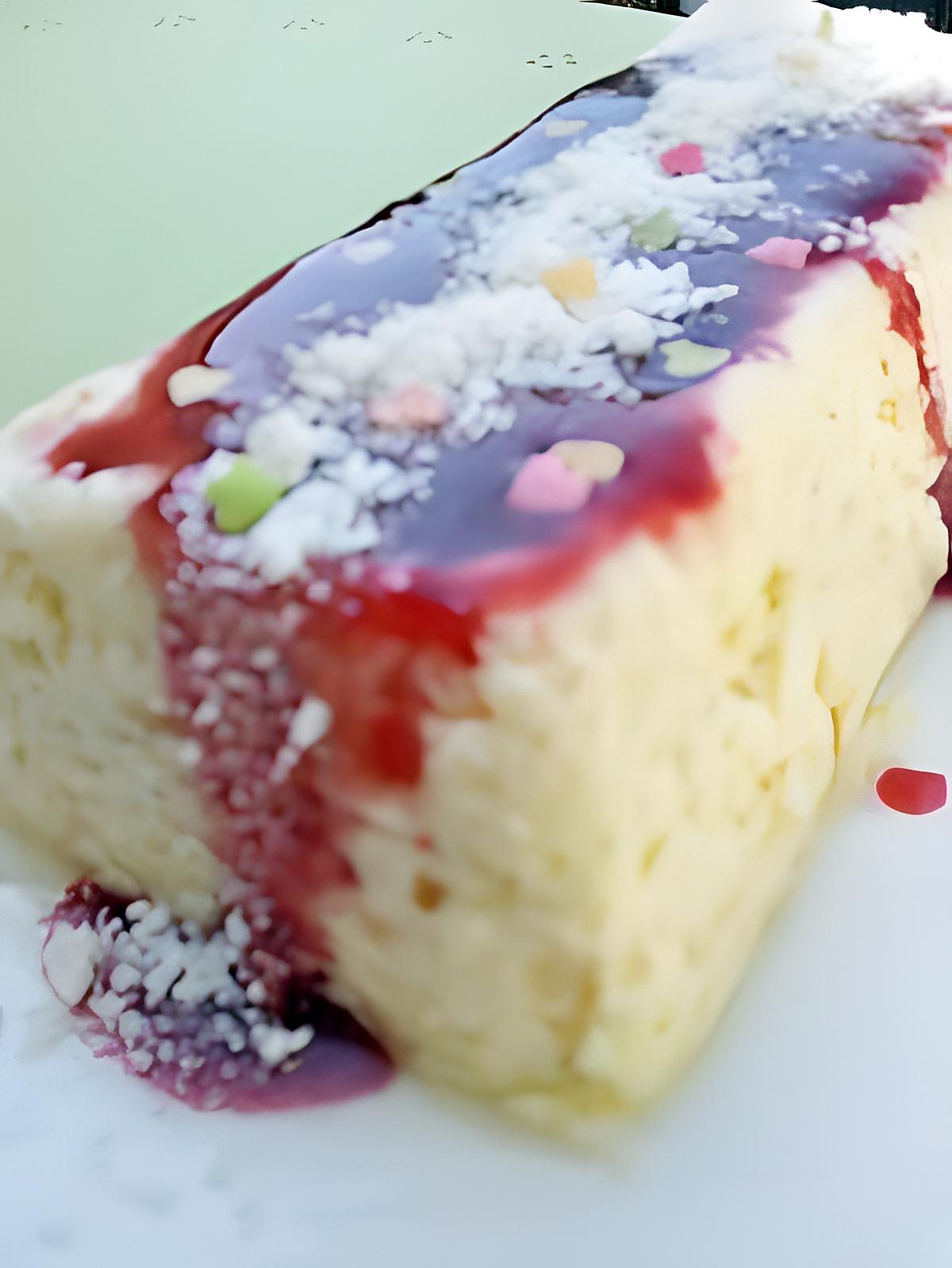 recette Flan au citron noix de coco au coulis de framboise