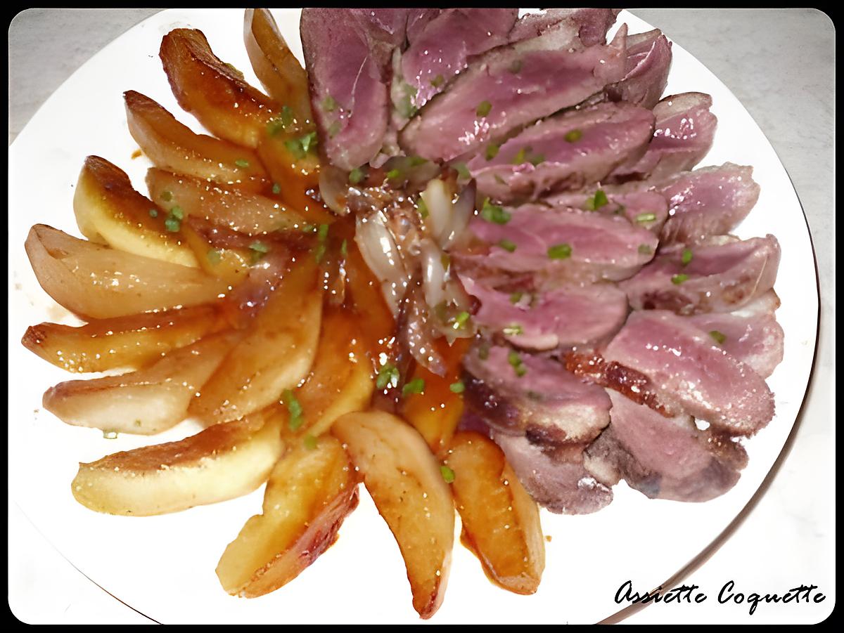 recette Magret de Canard aux Pommes et aux Poires