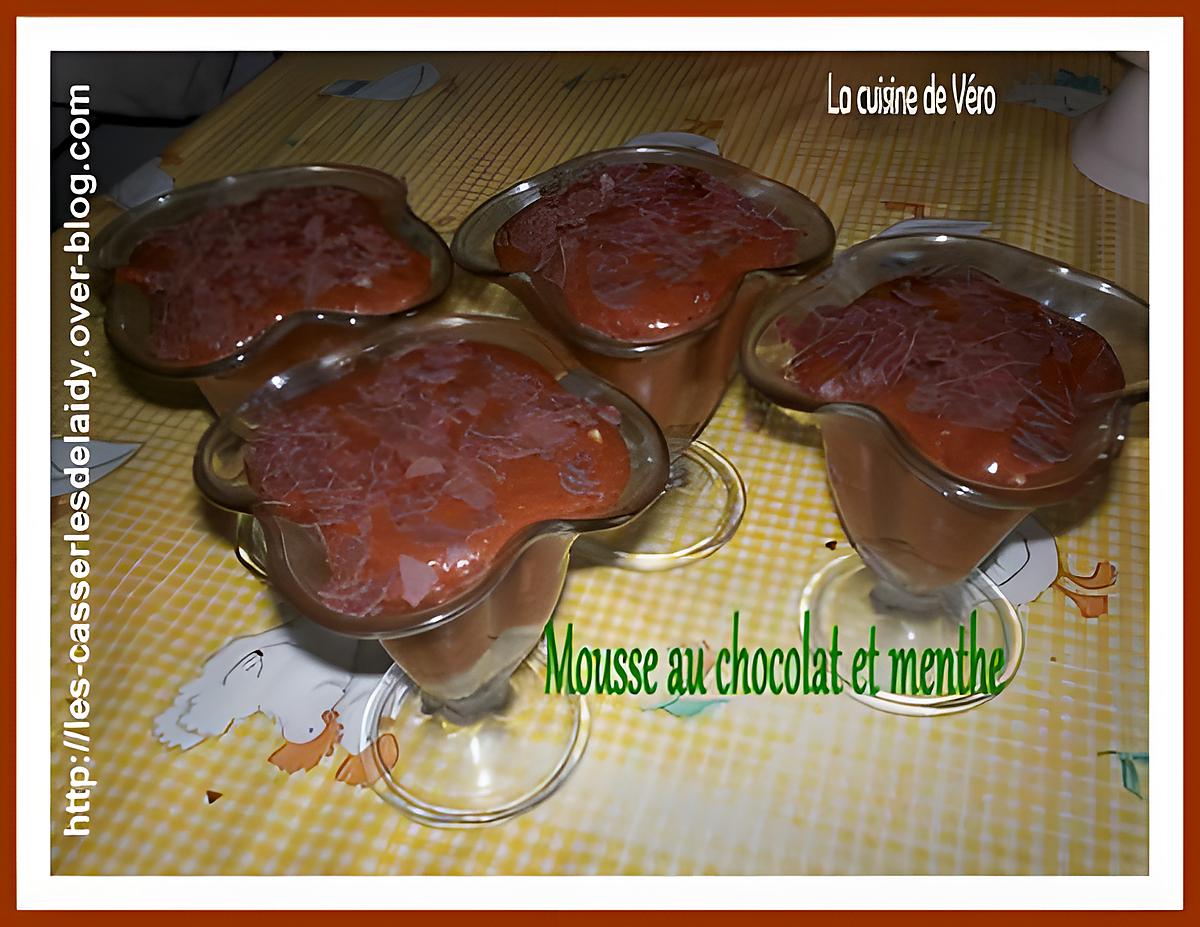 recette mousse au chocolat et menthe