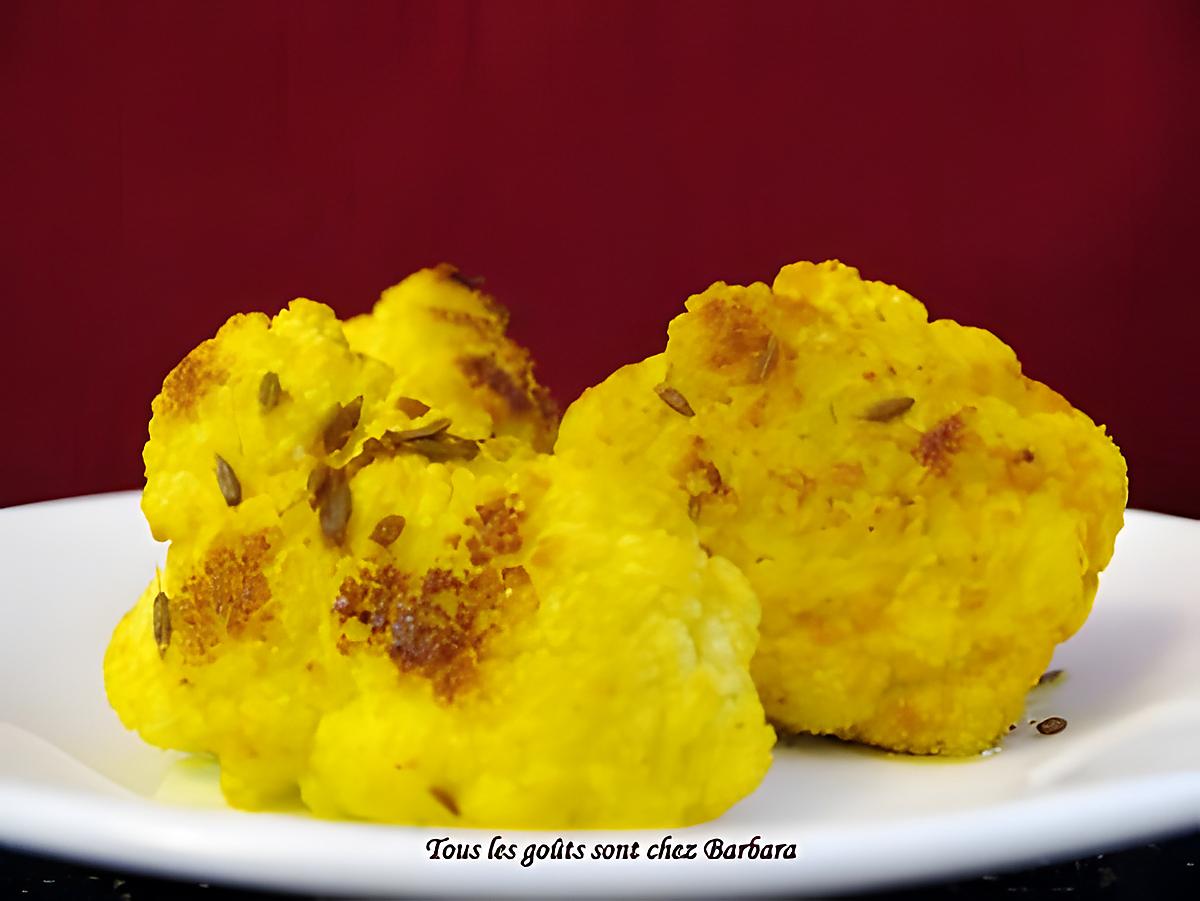 recette Chou-fleur grillé au curcuma et au cumin