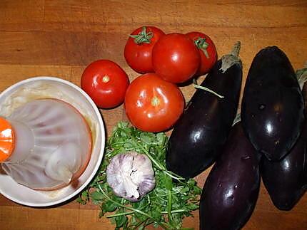 recette " Lamelles d'aubergines...au four..."