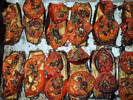 recette " Lamelles d'aubergines...au four..."