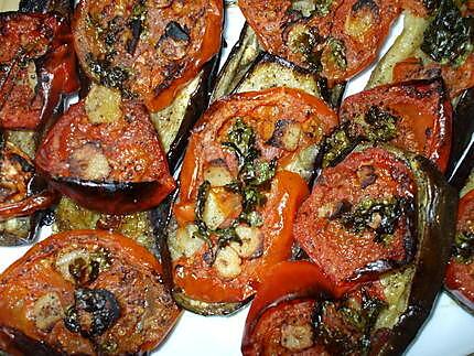 recette " Lamelles d'aubergines...au four..."