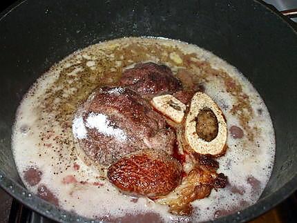 recette "Gîte de boeuf aux champignons...."