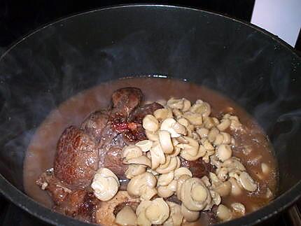 recette "Gîte de boeuf aux champignons...."