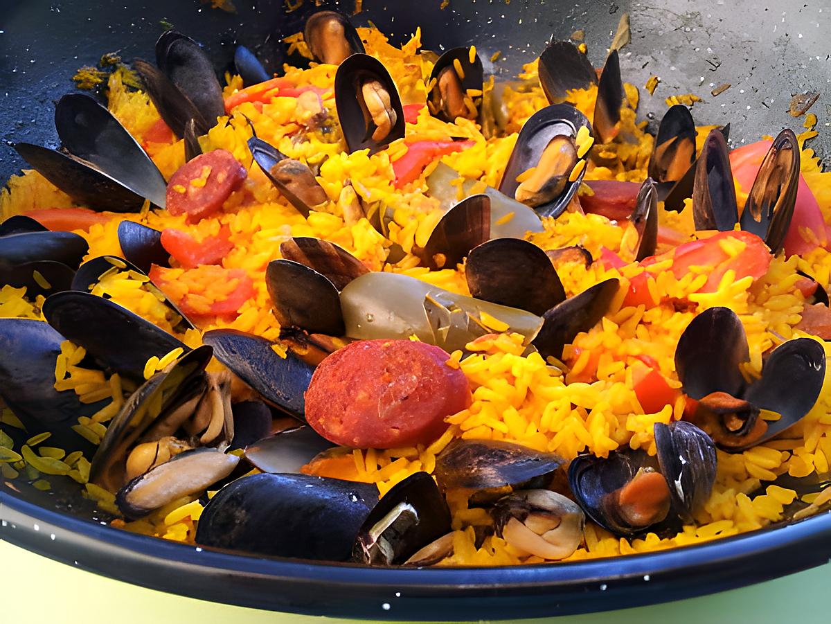 recette Paella de moules à la catalane