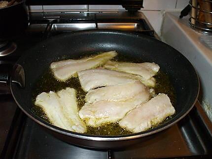 recette Filets de flétan..sauce curry...accompagnés de  crevettes et risotto à la Kapiluka...