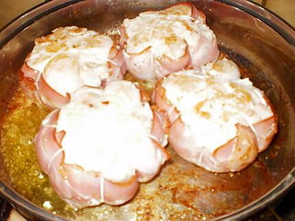 recette ballotins de poulet et lard fumé  (mon plat de paques)