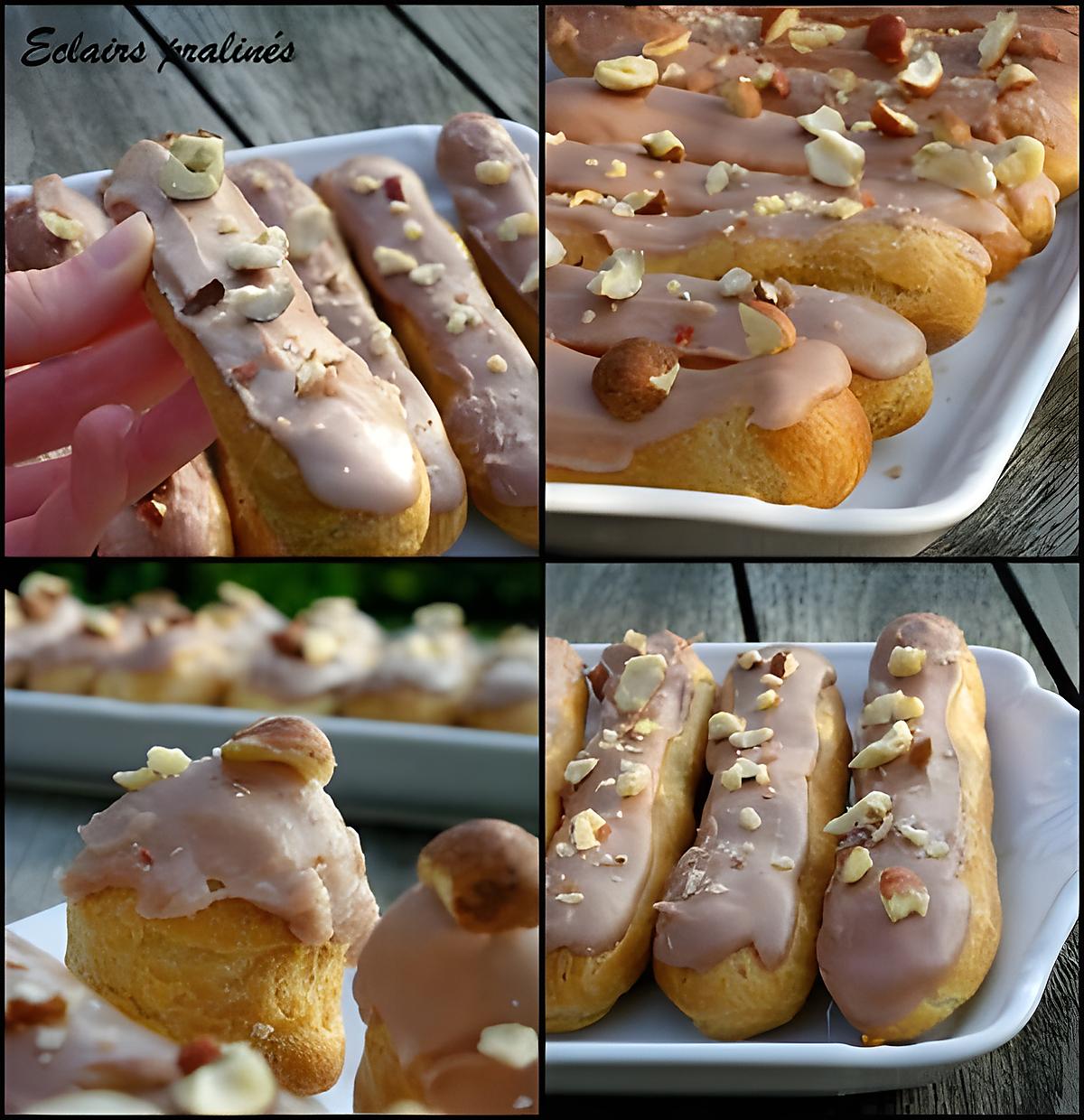 recette Eclairs pralinés