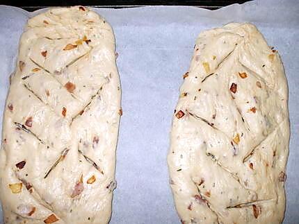 recette Foccacia oignons et lardons à la Kapi....