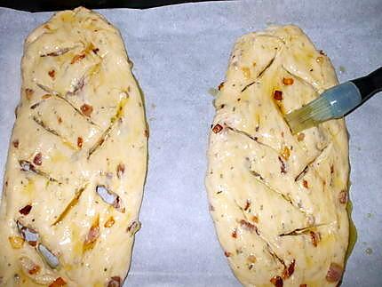 recette Foccacia oignons et lardons à la Kapi....