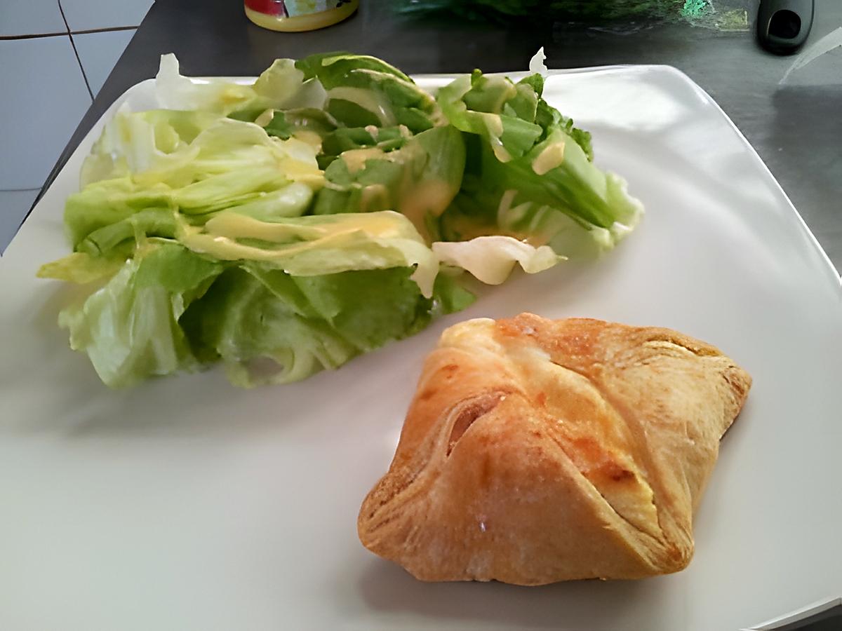 recette Feuilleté chèvre oignons lardons