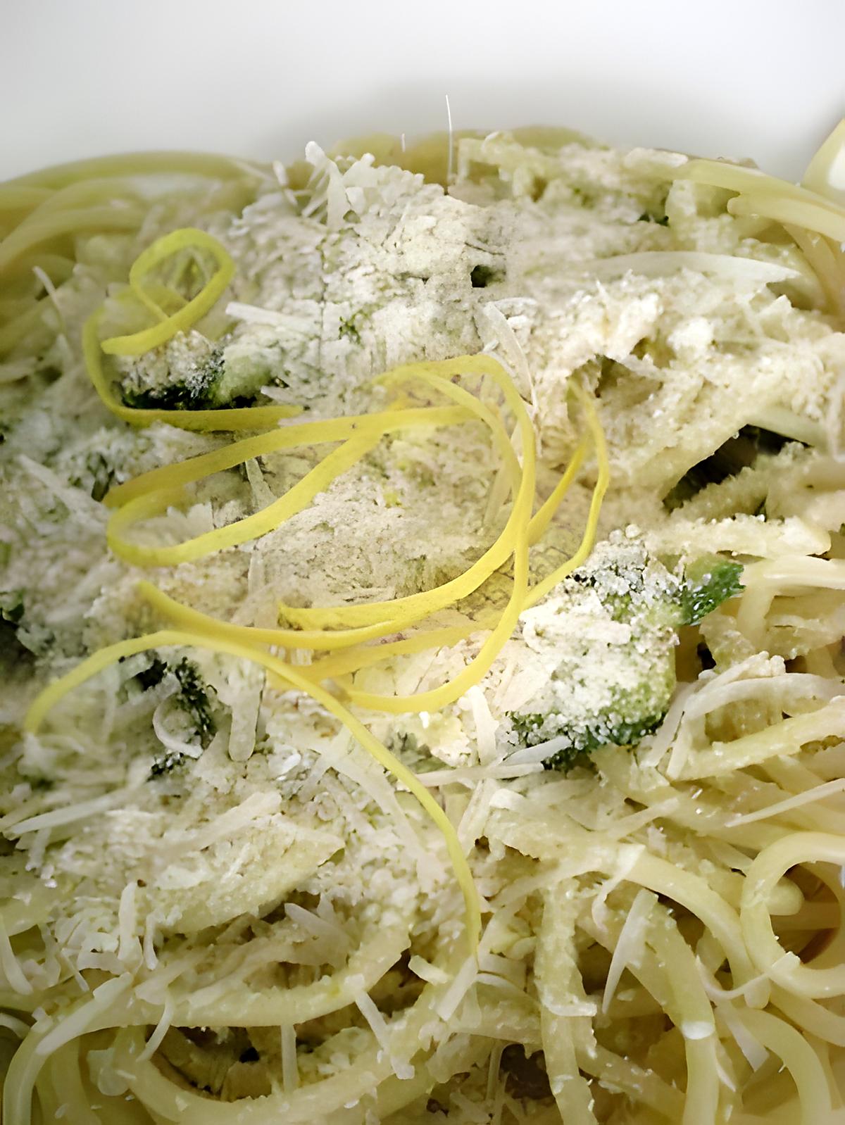 recette Spaghetti de Kamut aux courgettes et au citron