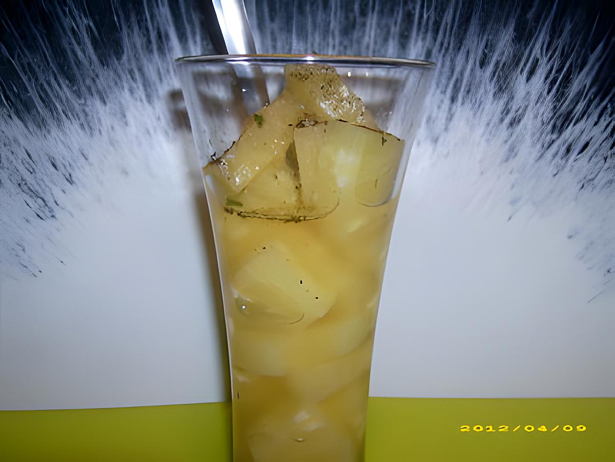 recette nage d'ananas au citron vert