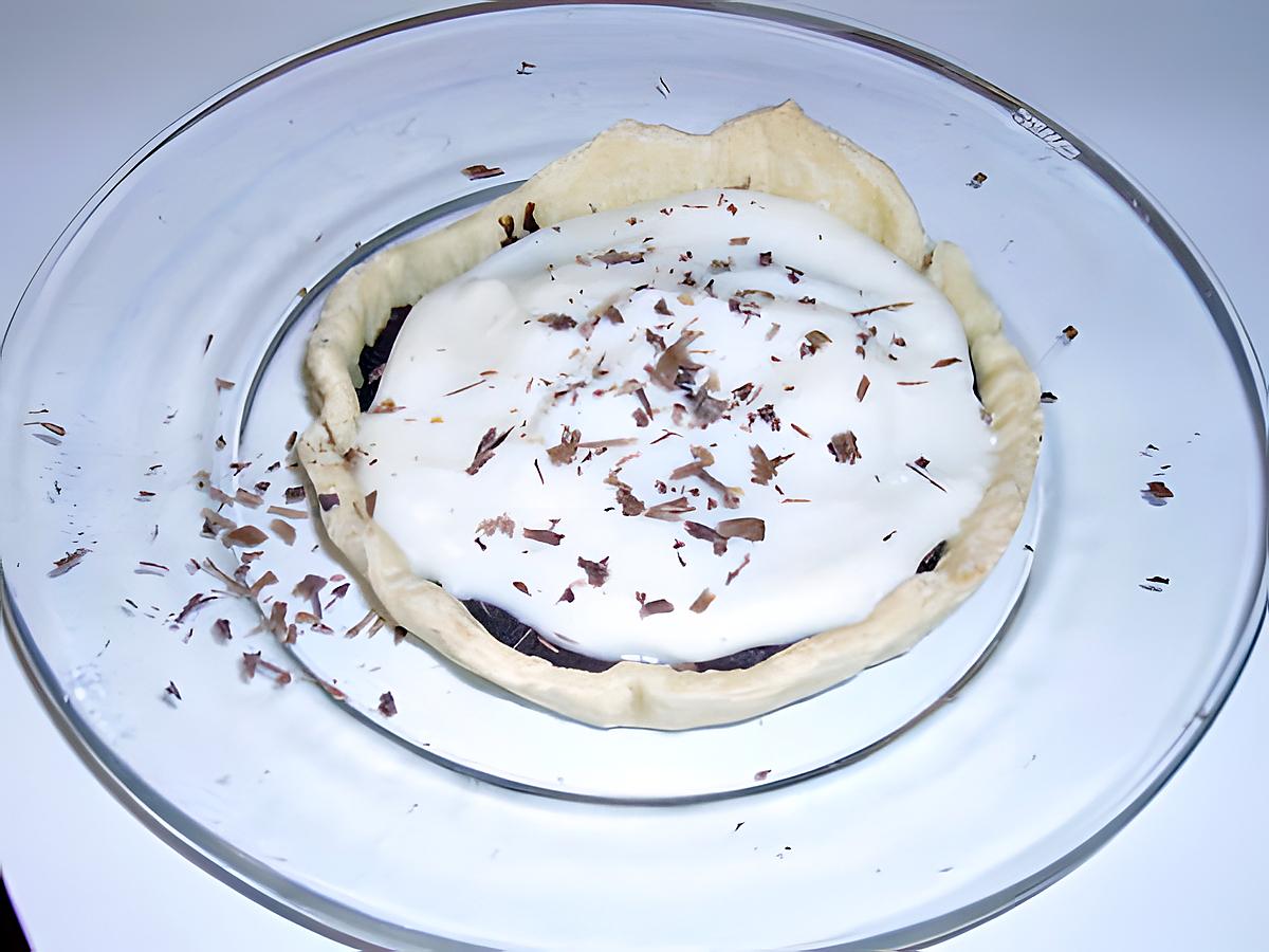 recette tartelette en noir et blanc