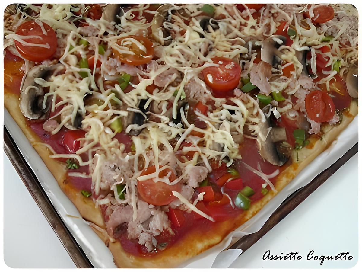 recette Pizza au thon et légumes