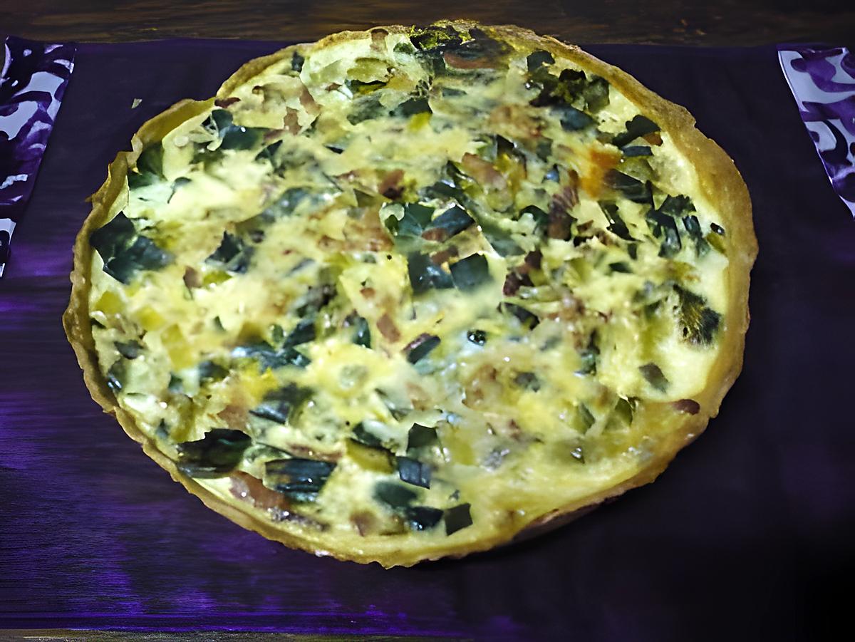 recette Quiche poireaux/cantal