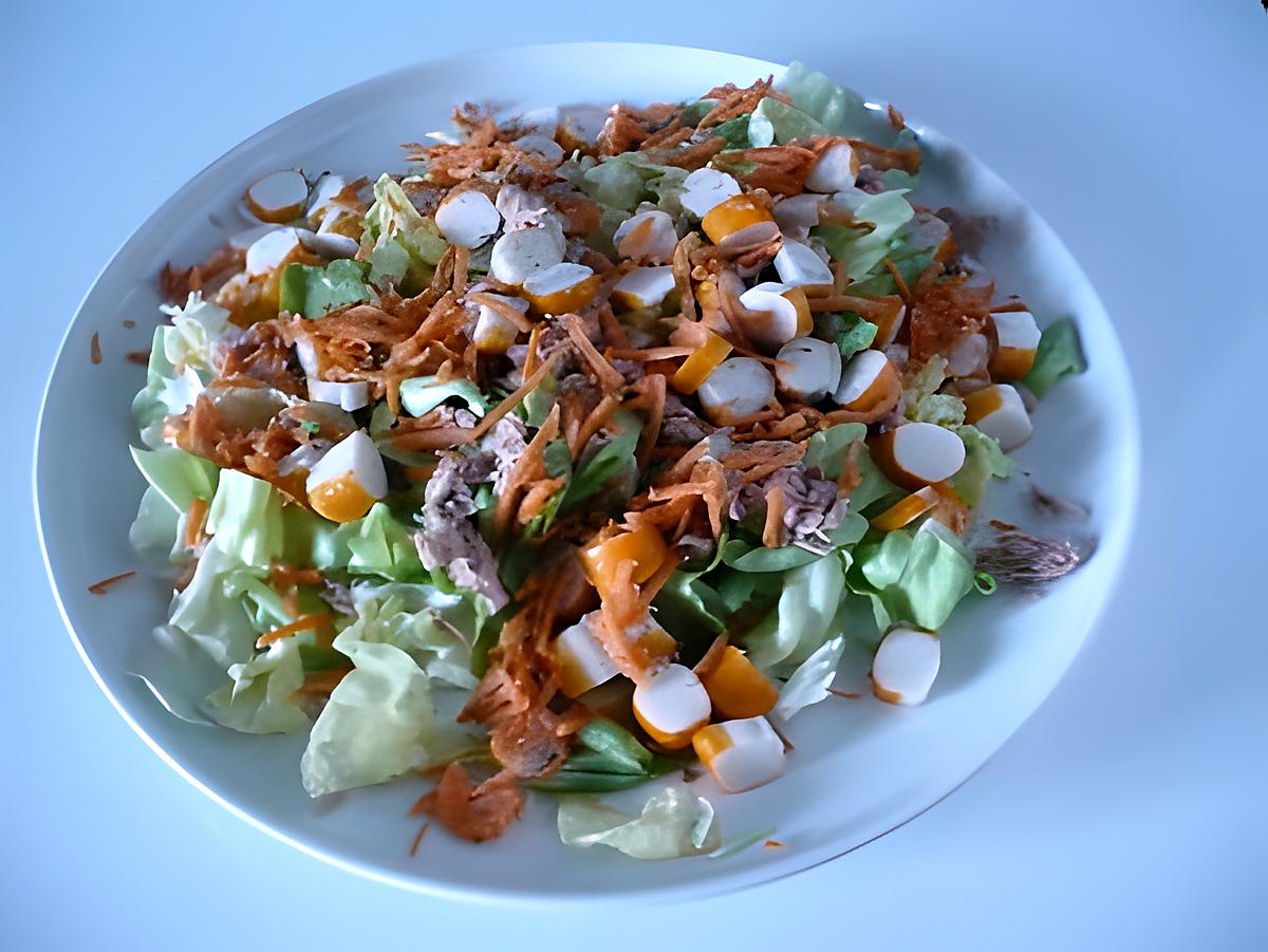 recette salade thon/surimi/carottes