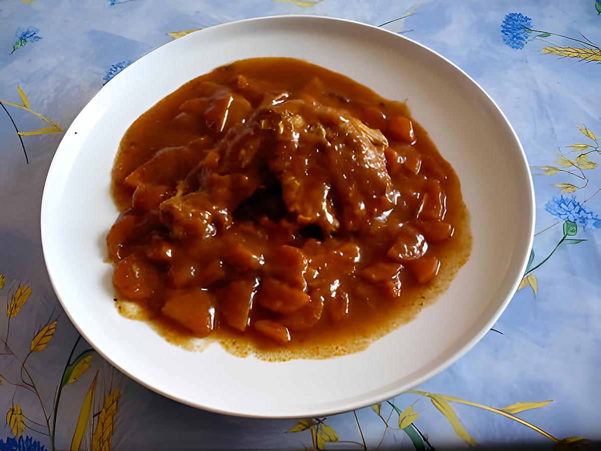 recette Poulet mijoté aux carottes