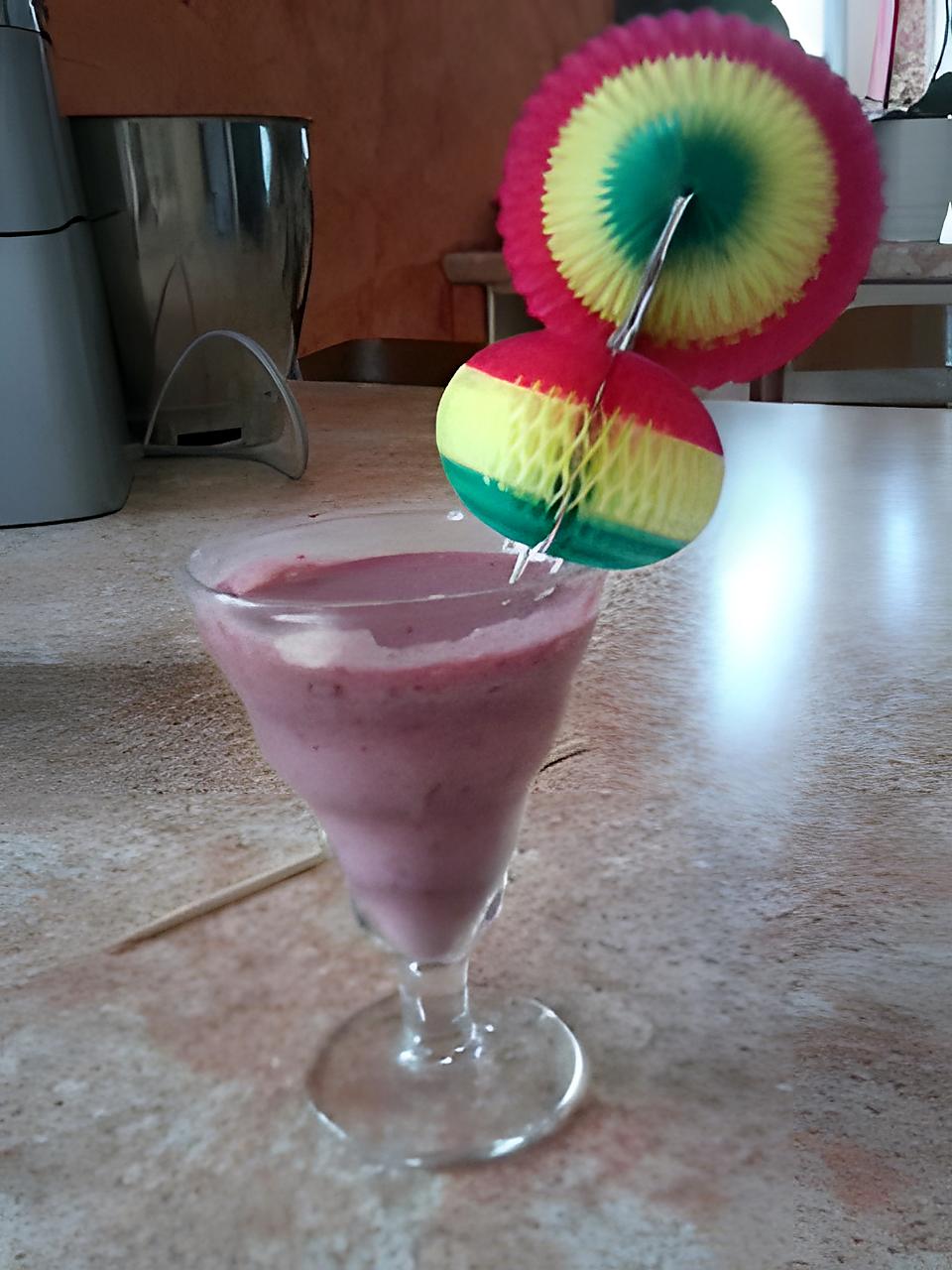 recette Smoothie-Sorbet fruits rouges