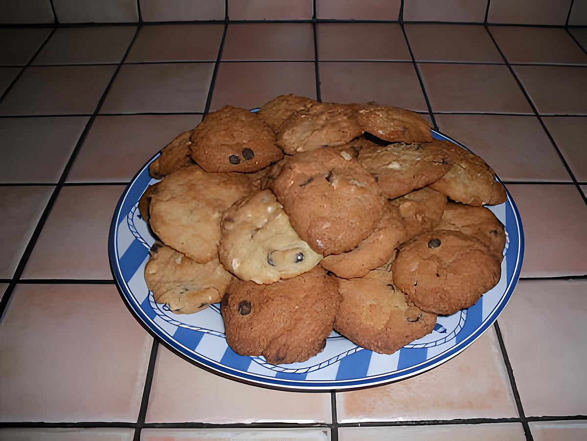 recette Cookies aux  2 chocolats
