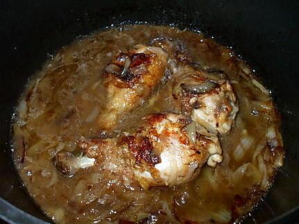 recette " Pilons de Poulet aux oignons caramélisés.....