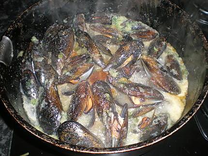 recette Nouilles chinoises aux moules et crevettes