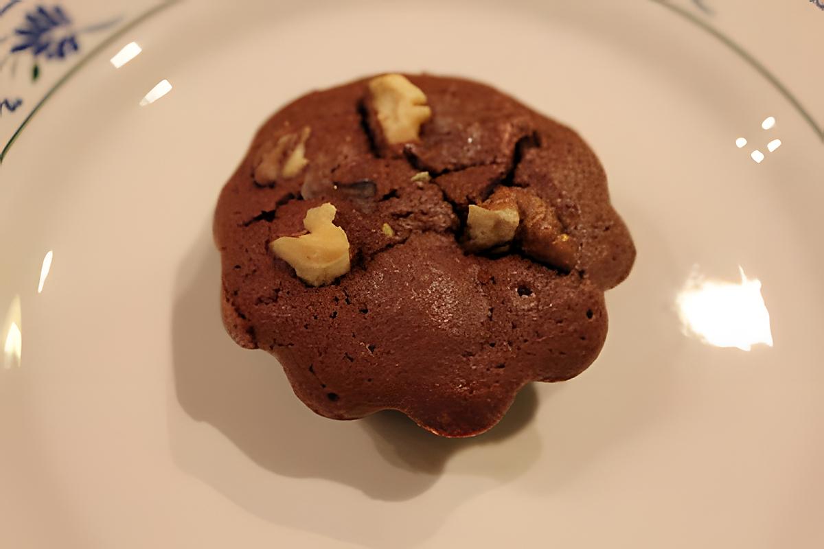 recette Gros muffins de chocolat au noix