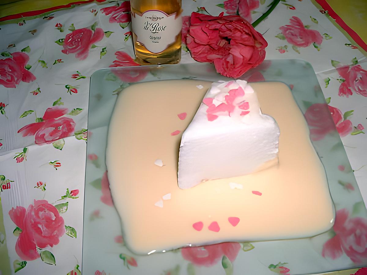 recette Iles flottantes, crème anglaise à la rose