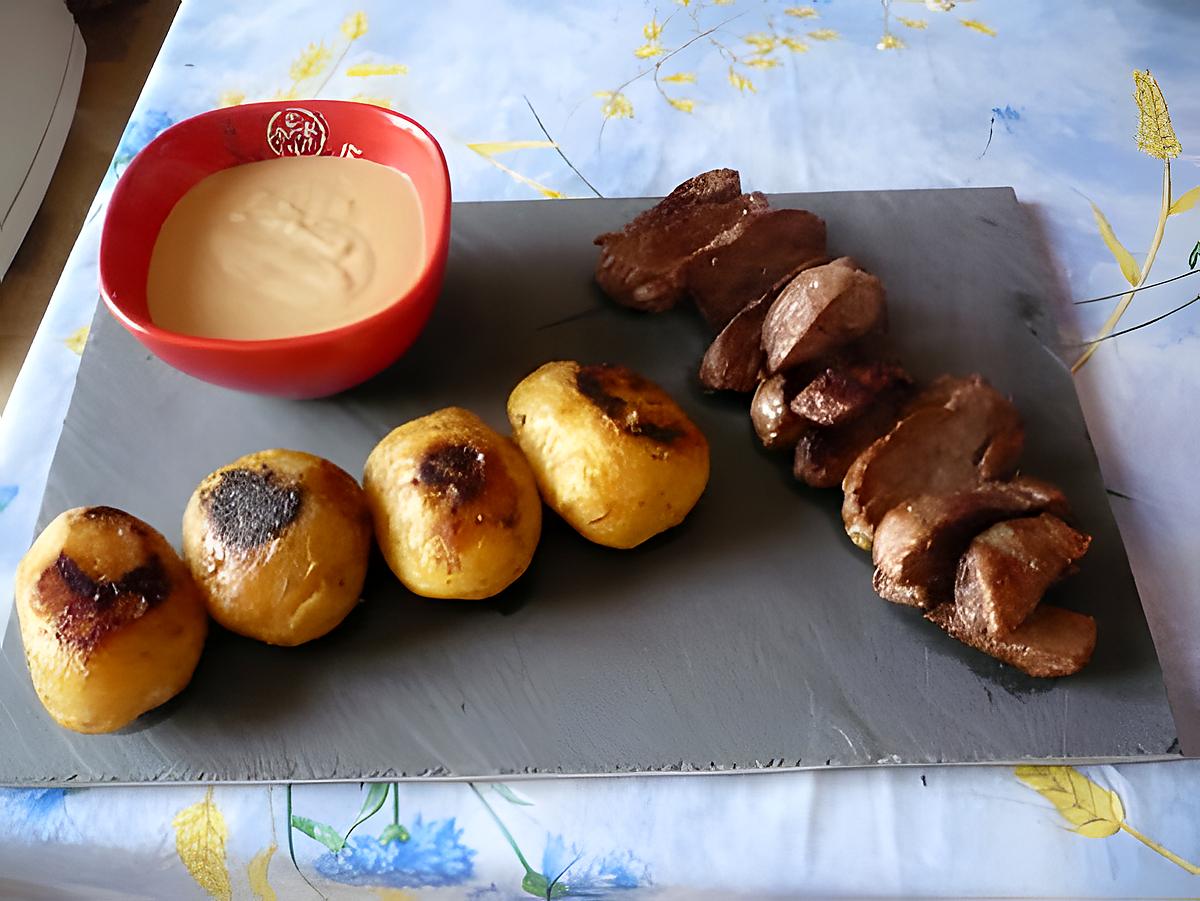 recette magret grillé/PS de terre à l'huile de truffes