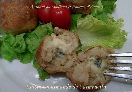 recette Arancini de cabillaud à la Fourme d'Ambert