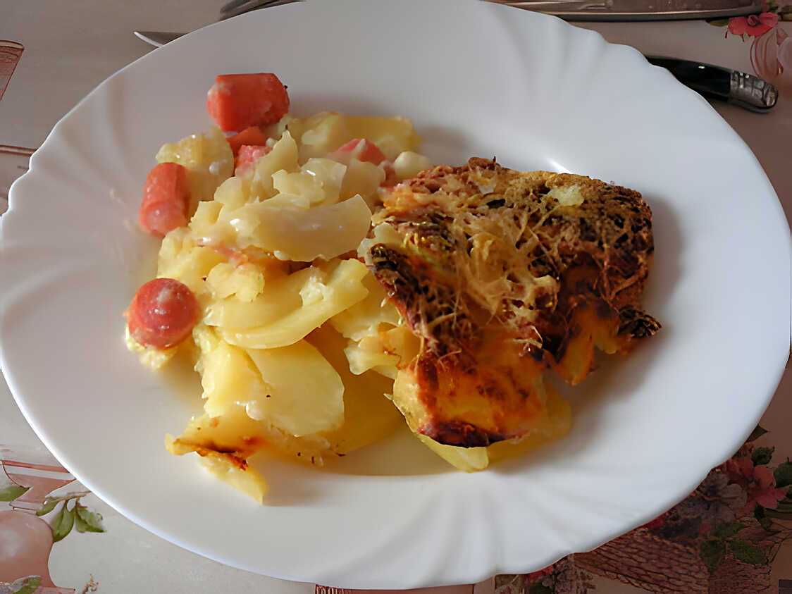 Recette de Gratin de pommes de terre aux knacki