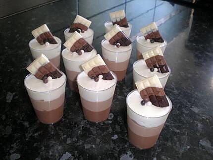 recette verrine trois chocolat