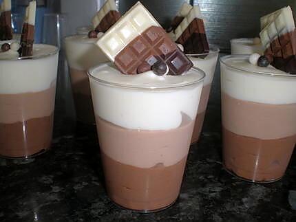 recette verrine trois chocolat