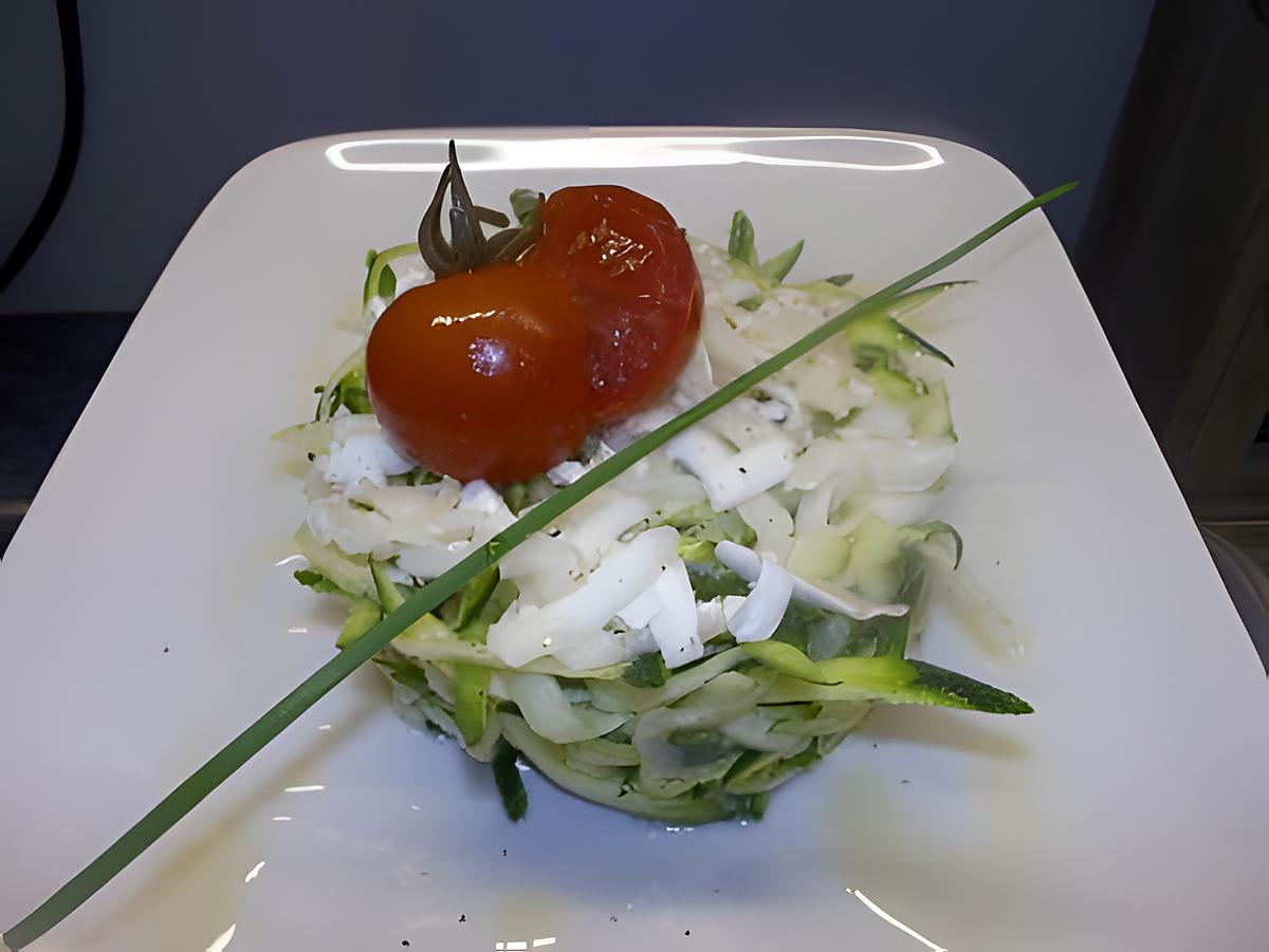 recette salade de courgettes au chevre