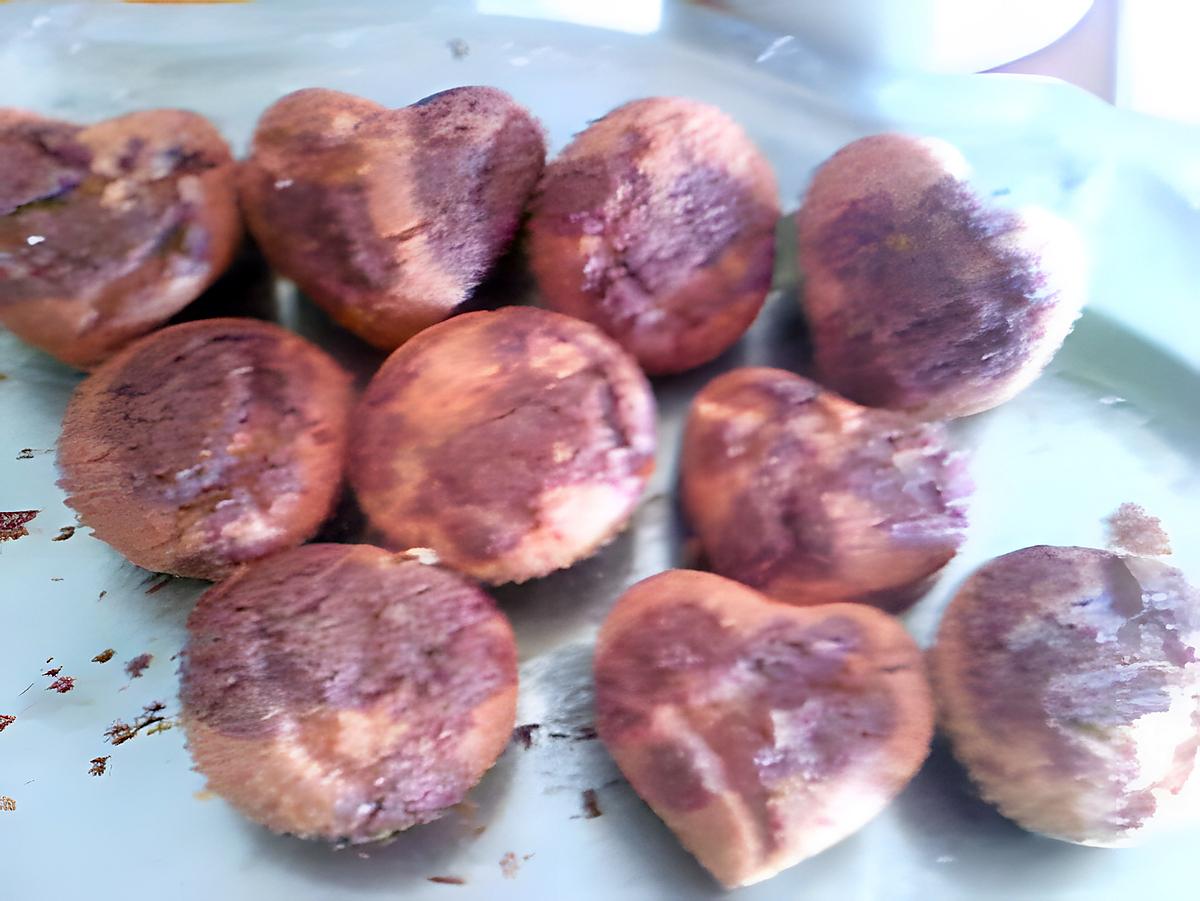 recette Financier tigrés (dans des moules à muffins)