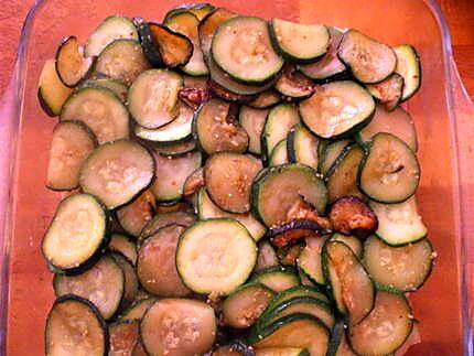 recette Gratin de courgettes..jambon et riz....( Menu complet pour les petits ...)