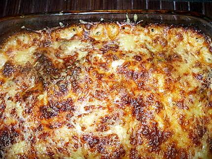 recette Gratin de courgettes..jambon et riz....( Menu complet pour les petits ...)