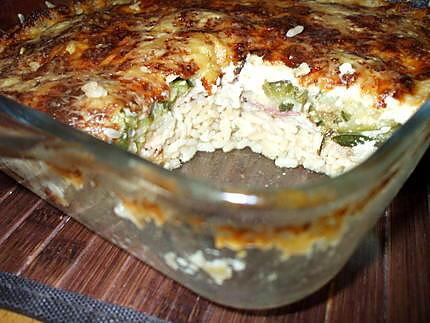 recette Gratin de courgettes..jambon et riz....( Menu complet pour les petits ...)