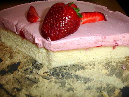 recette Gateau aux Fraises Mascarpone et Fromage blanc