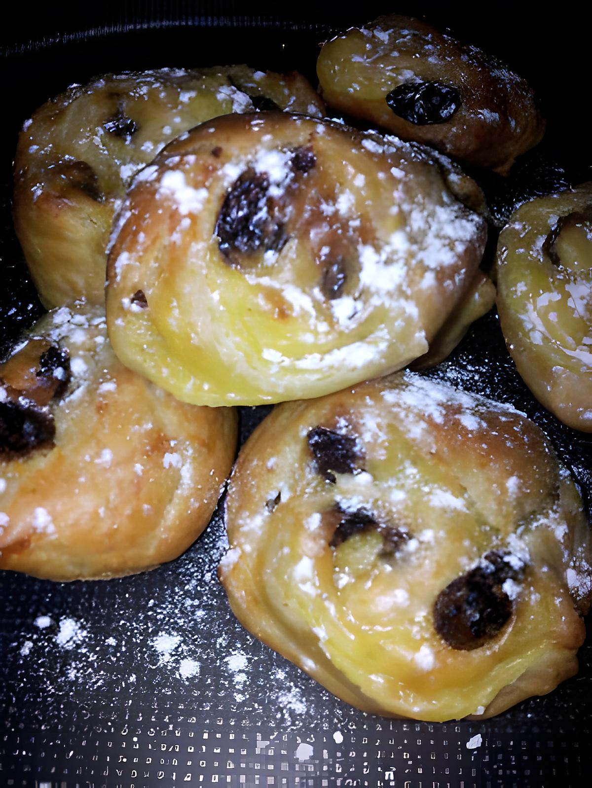 recette Pains aux raisins feuilleté