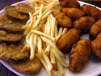 recette Plato combinado... N°2...( Croquettes de jambon.... aubergines....)