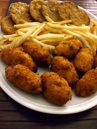 recette Plato combinado... N°2...( Croquettes de jambon.... aubergines....)