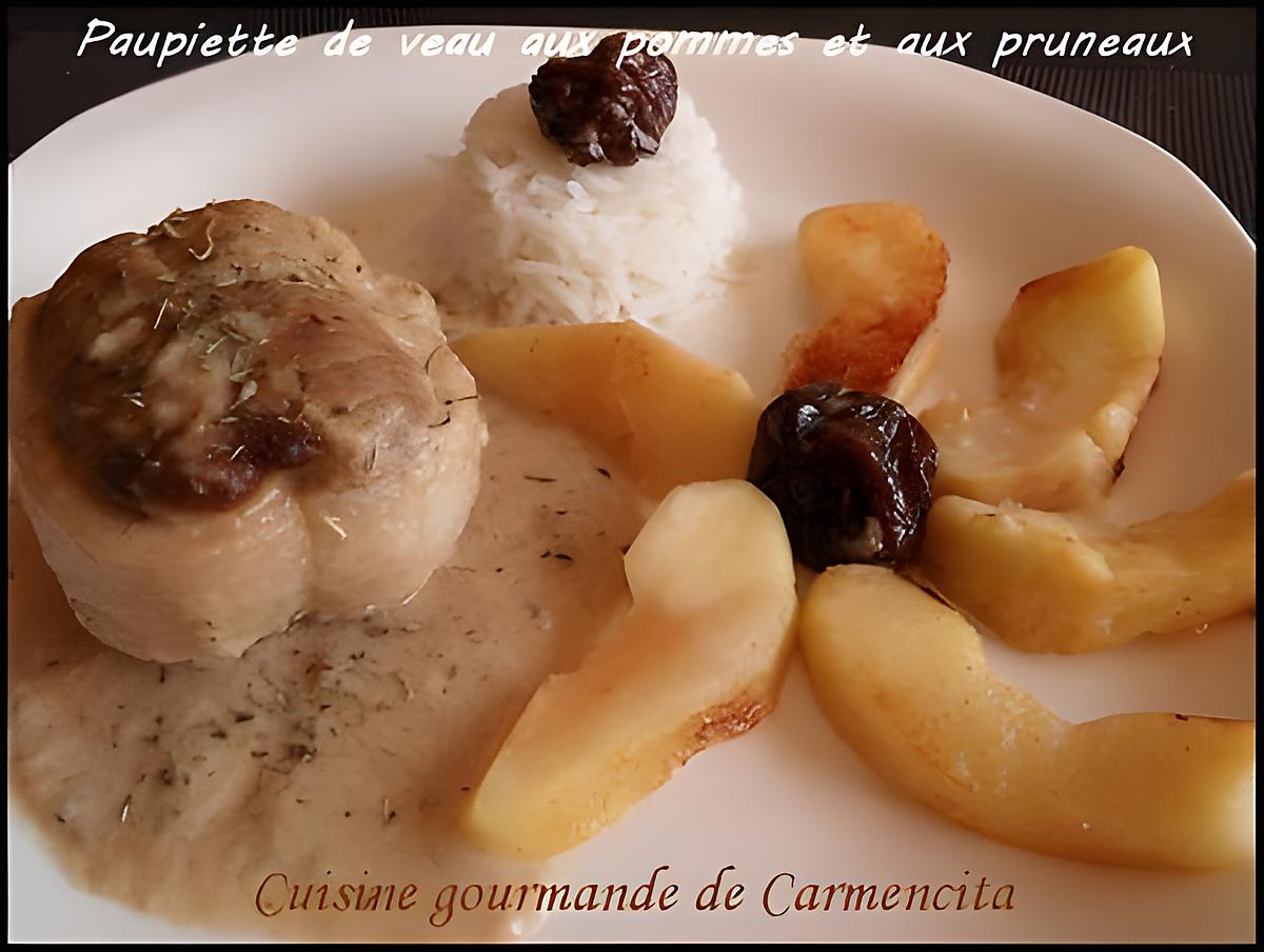 recette Paupiette de veau aux pommes et aux pruneaux