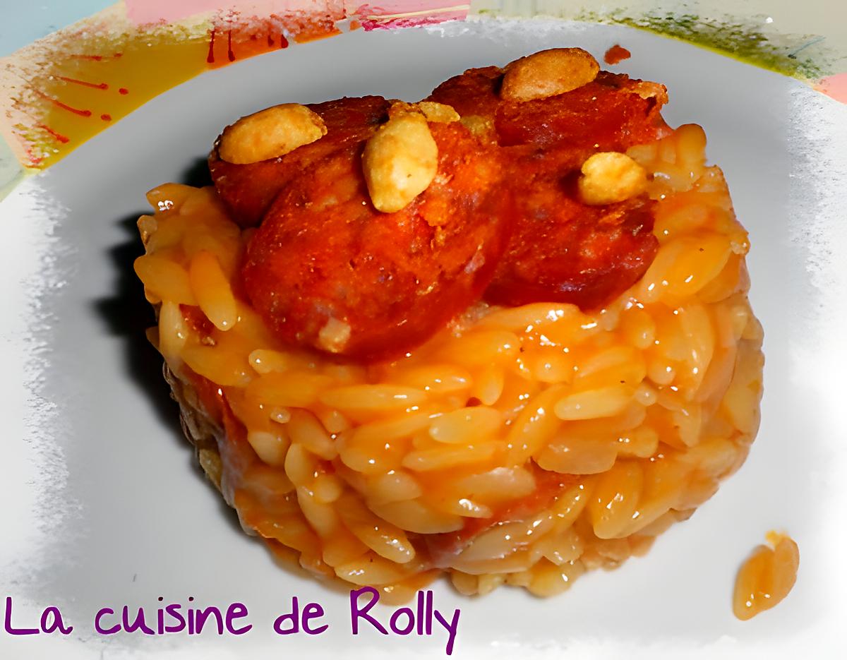 recette Risotto chorizo cacahuètes